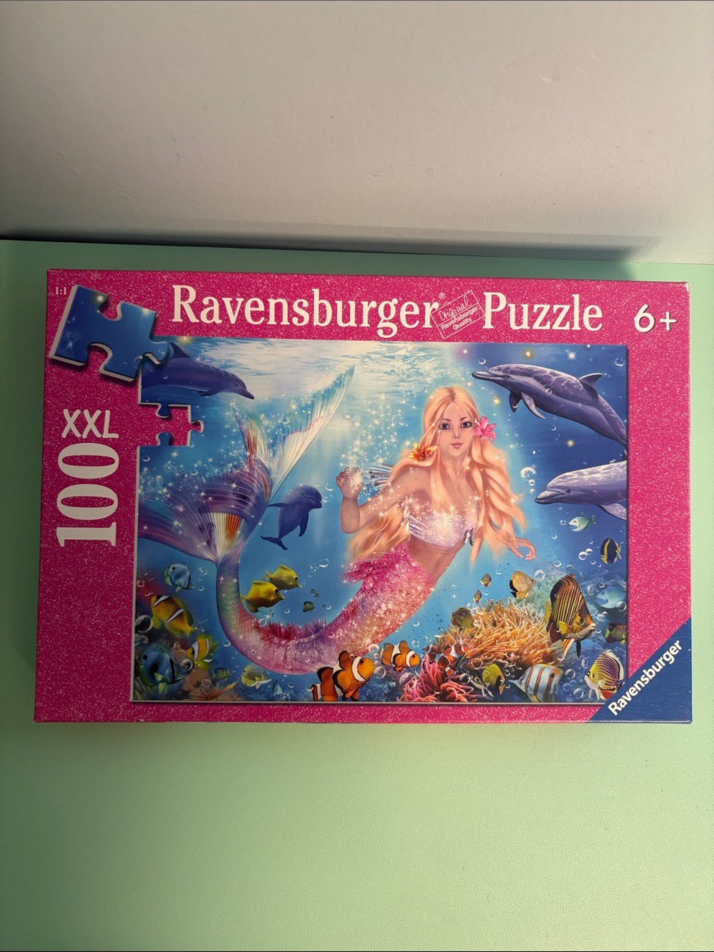 Ravensburger Mermaid & Dolphins Puzzle 100 XXL Pieces, Age 6+ Puzzle